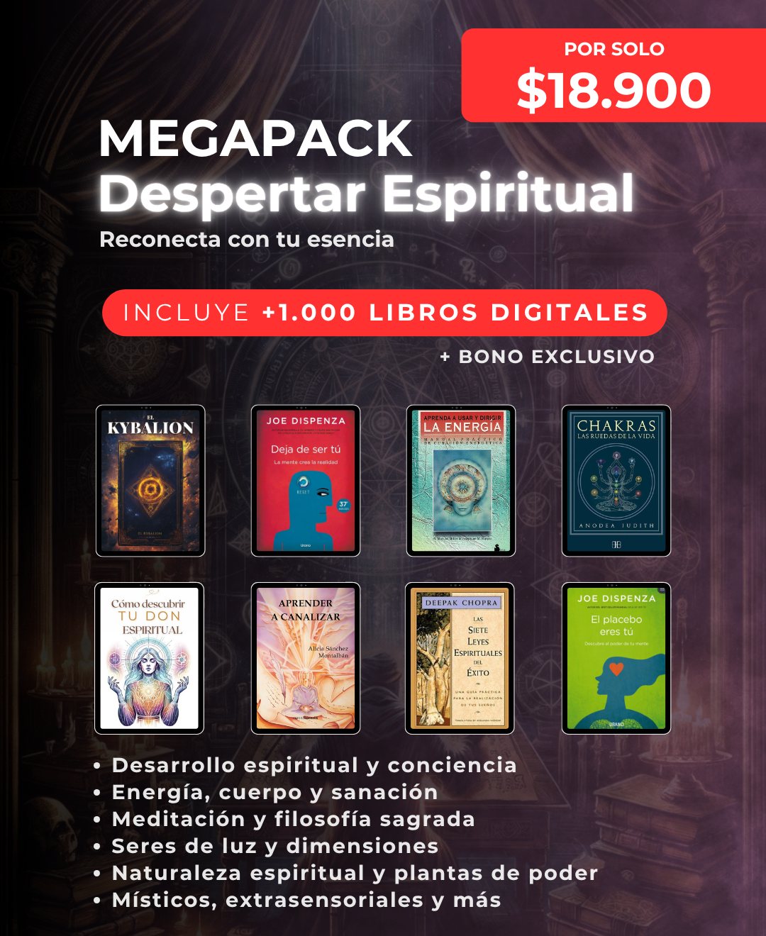 Megapack Despertar Espiritual | +1.000 Libros digitales | +Bono Exclusivo