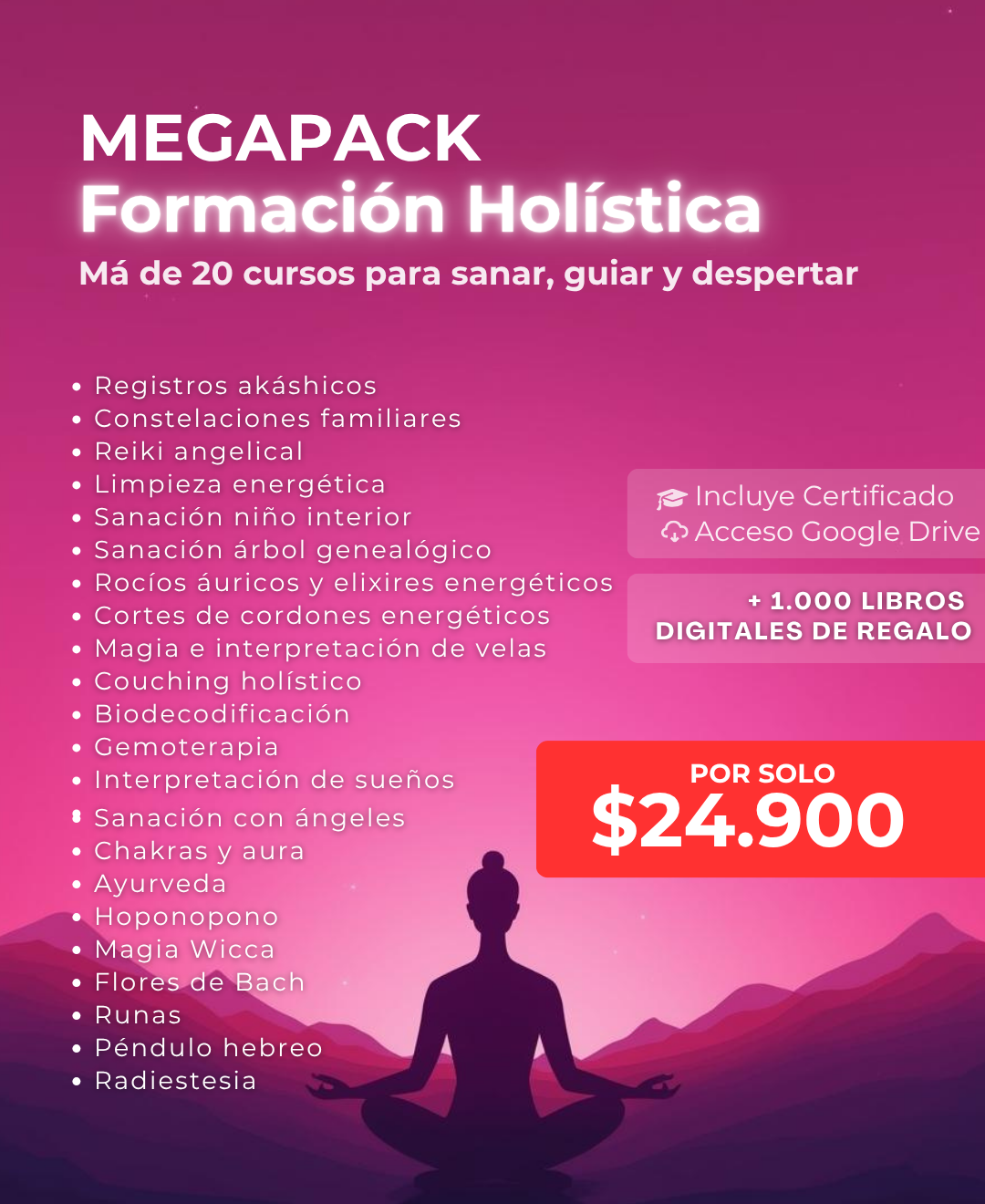 Megapack Holístico | +20 Cursos | +1.000 Libros Digitales