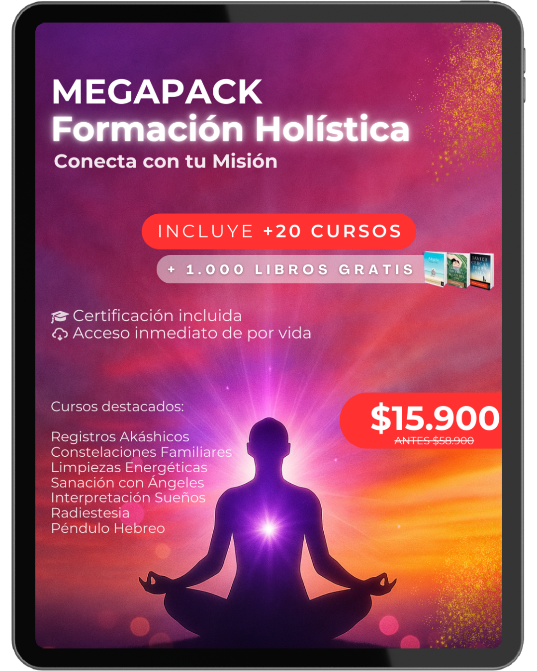 Megapack Holístico | +20 Cursos | +1.000 Libros Digitales