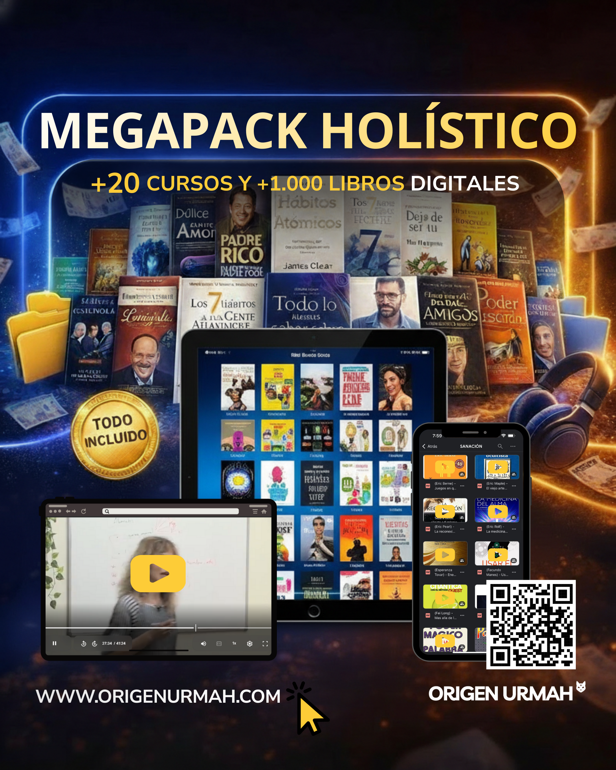 Megapack Holístico +20 Cursos en VIDEO +1.000 Libros Digitales en PDF